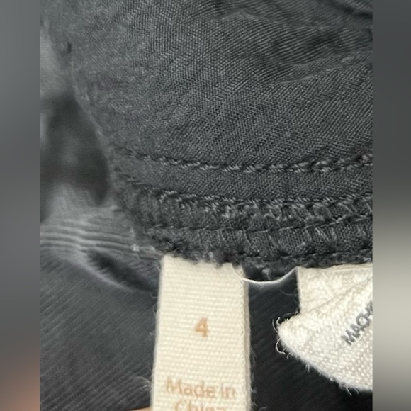 Soft Surroundings Skinny Jeans Dark Gray Frayed Tulip Hem Mid Rise Size 4 - Picture 9 of 10